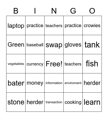 4th grade win Bingo Card