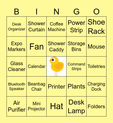 UPB Move-In Bingo Card