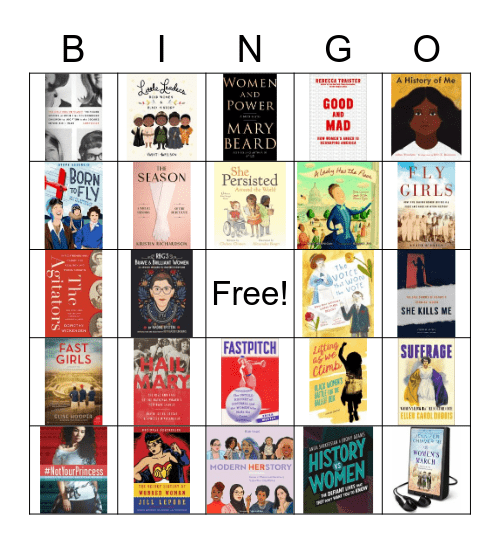 Book Bingo #9:  Women's History Month Bingo Card
