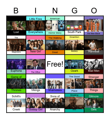 TV Show Bingo Card