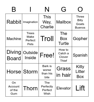 Nebraska Goden Sower Bingo Card