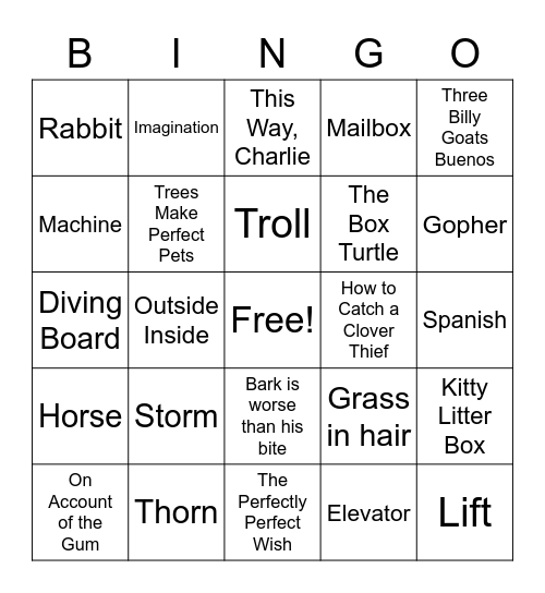 Nebraska Goden Sower Bingo Card