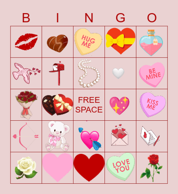 Valentines Bingo Card