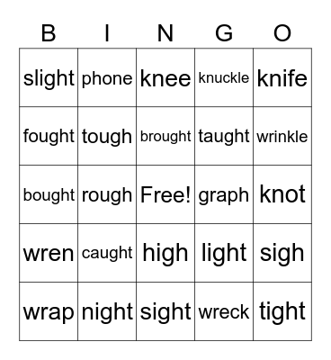 Unit 7 Superkids Bingo Card