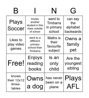 8C bingo! Bingo Card
