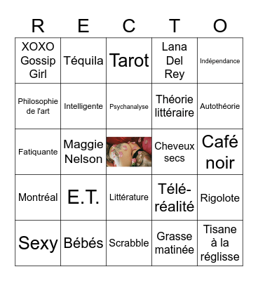 Salomé reine des verseaux Bingo Card