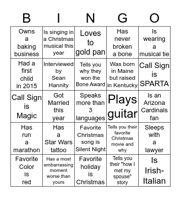 12RS HOLIDAY PARTY 2015 Bingo Card