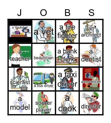 What do you want to be? Bingo Card