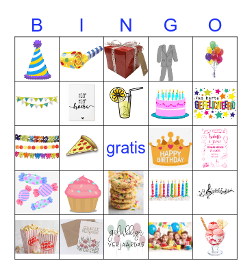 BINGO verjaardag Bingo Card