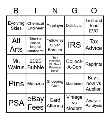 PokeFlipz Podcast Bingo Card Bingo Card