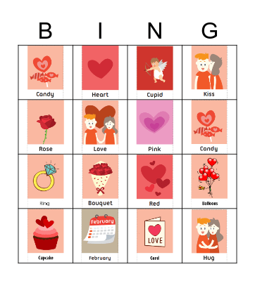 Valentine's Day Bingo Card