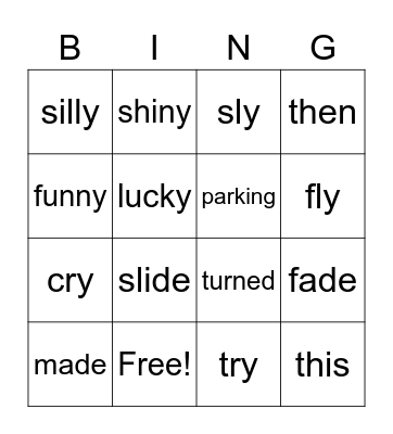 Ending Bingo Card