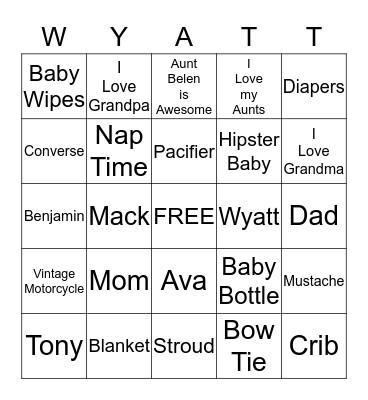 BABY BINGO Card