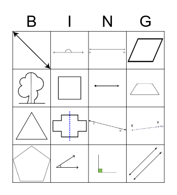 Geometry Bingo Card