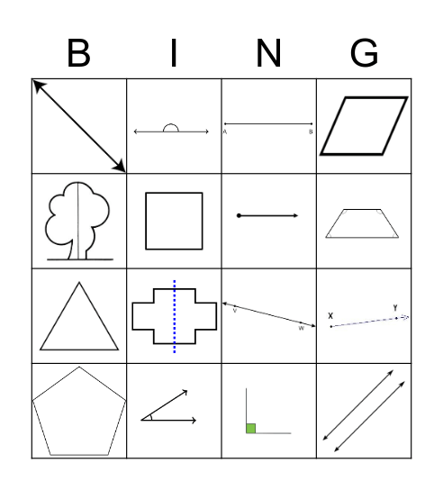 Geometry Bingo Card