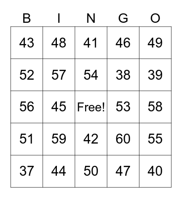 Place Value BINGO! Bingo Card