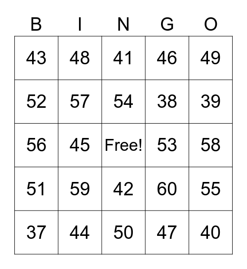 Place Value BINGO! Bingo Card