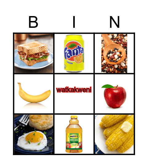 kahkwa'shon:a Bingo Card