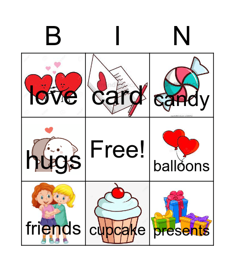 St. Valentine's Day Bingo Card