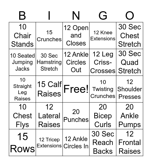 Wacky Tacky Christmas Bingo Card