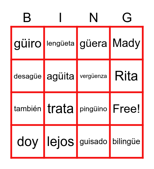 BINGO Card