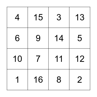 Sandy's Bridal Shower Bingo Card