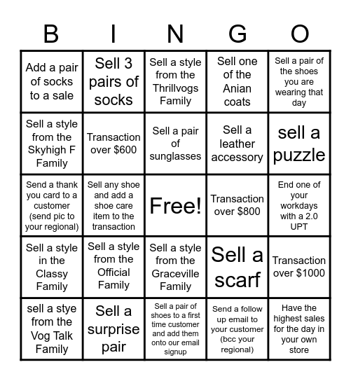 March Madness Bingo Card