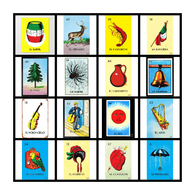 Loteria Bingo Card