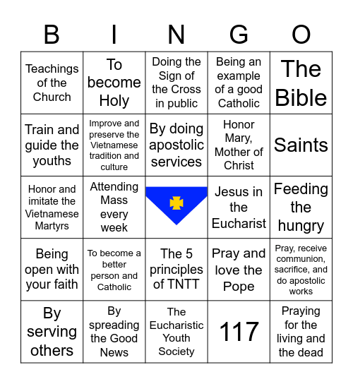 Purpose and Principles of TNTT Bingo Card