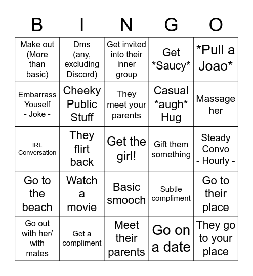 JDC Bingo Card