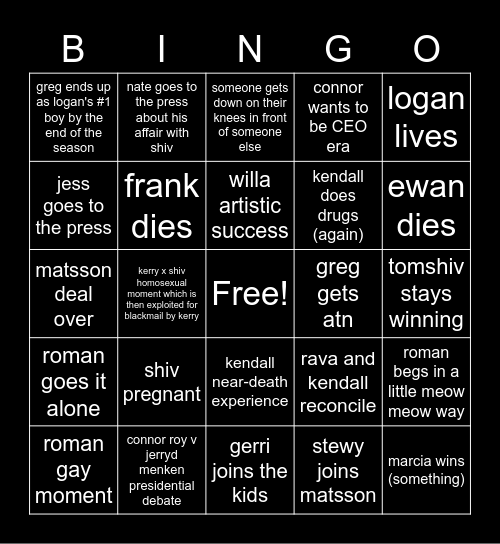 succ 4 predick Bingo Card