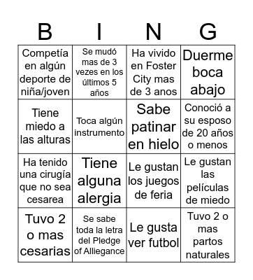 Las tias de Santiago Bingo Card
