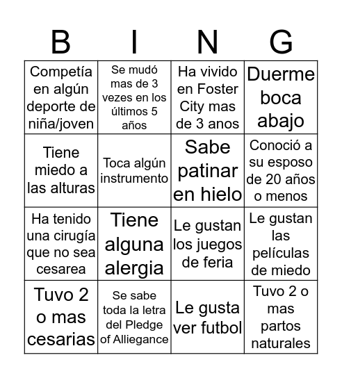 Las tias de Santiago Bingo Card