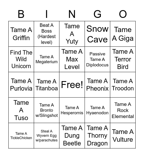 Brad Ark Bingo Card