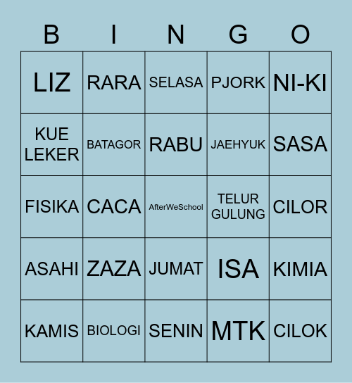 @ASAHIAWS Bingo Card