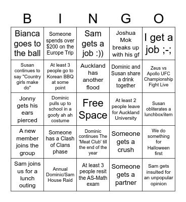 Apeh Bingo 2023 Predictions Bingo Card