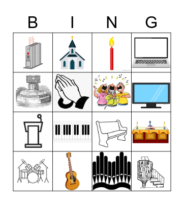 What's in a church? Bingo Card