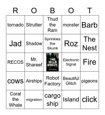 Wild Robot Bingo Card