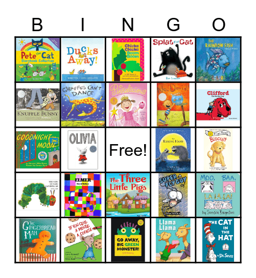 Picture Books Bingo Card