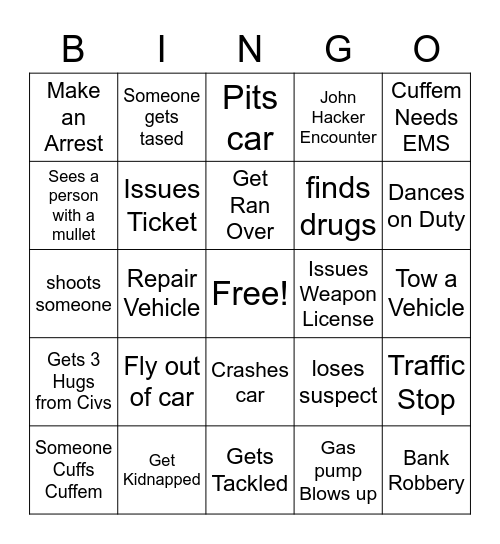 gta bingo Card