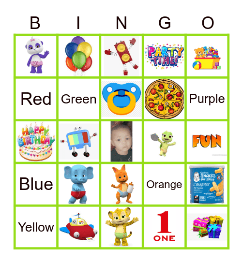 Word Party Bingo Card