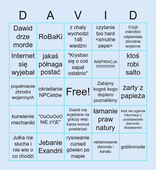 DND SoBoTa Bingo Card