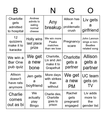 2023 Bingo Card
