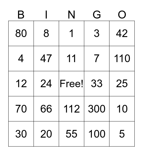 Quick Drawing Bingo! Bingo Card