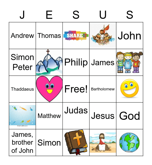 DISCIPLES Bingo Card