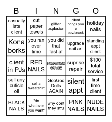 OBSIDI NAILS : February 2023 Bingo Card