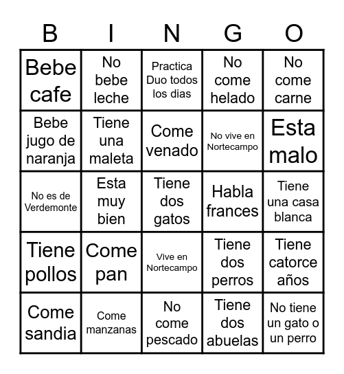 Charlar #1 Bingo Card