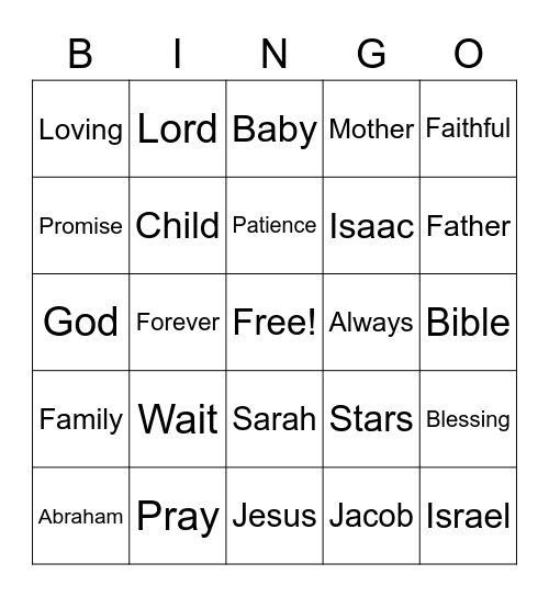 Faithful to All His Promises Bingo Card