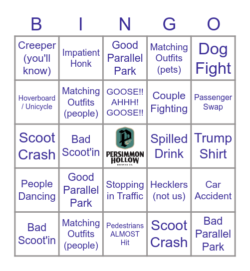 Persimmons Hallow BINGO Card