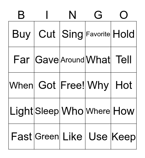 Bingo Card
